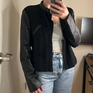 BCBG Leather Moto Jacket